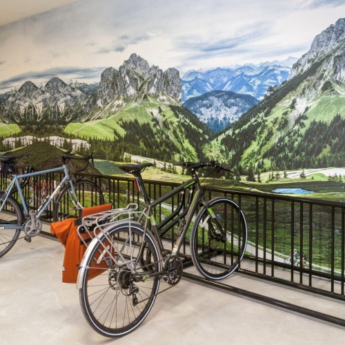 The essence of exceptional living bicycles parked on a rack