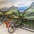 bicycles parked on a rack